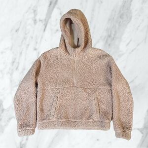 Girls Pink Sherpa Hoodie
